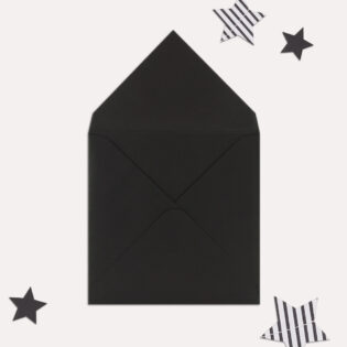 Плик за писмо квадратен - черен 97