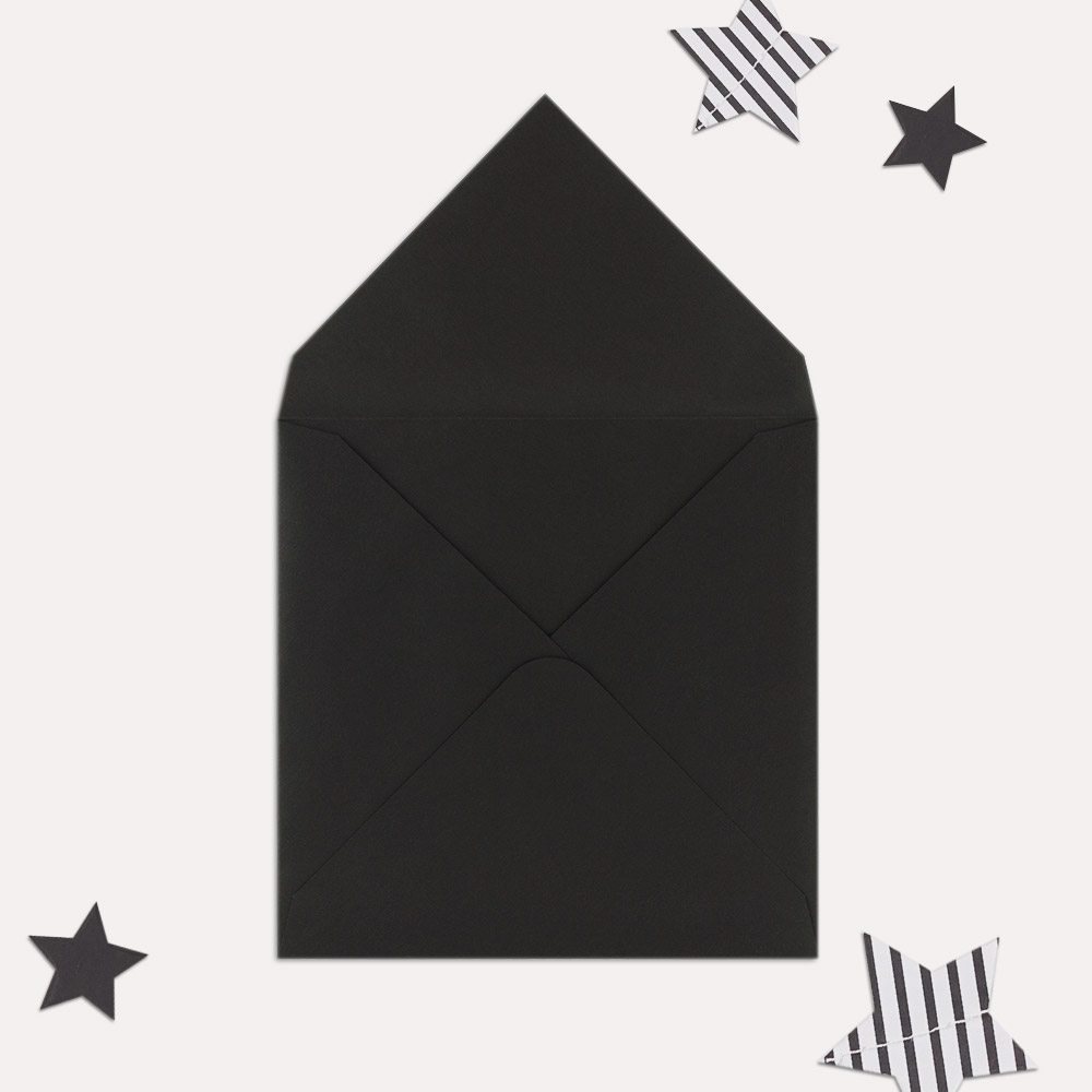 Плик за писмо квадратен - черен 97