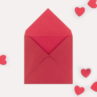 Квадратен плик за писмо - червен 67