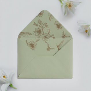 Плик с принт - Пролетна градина