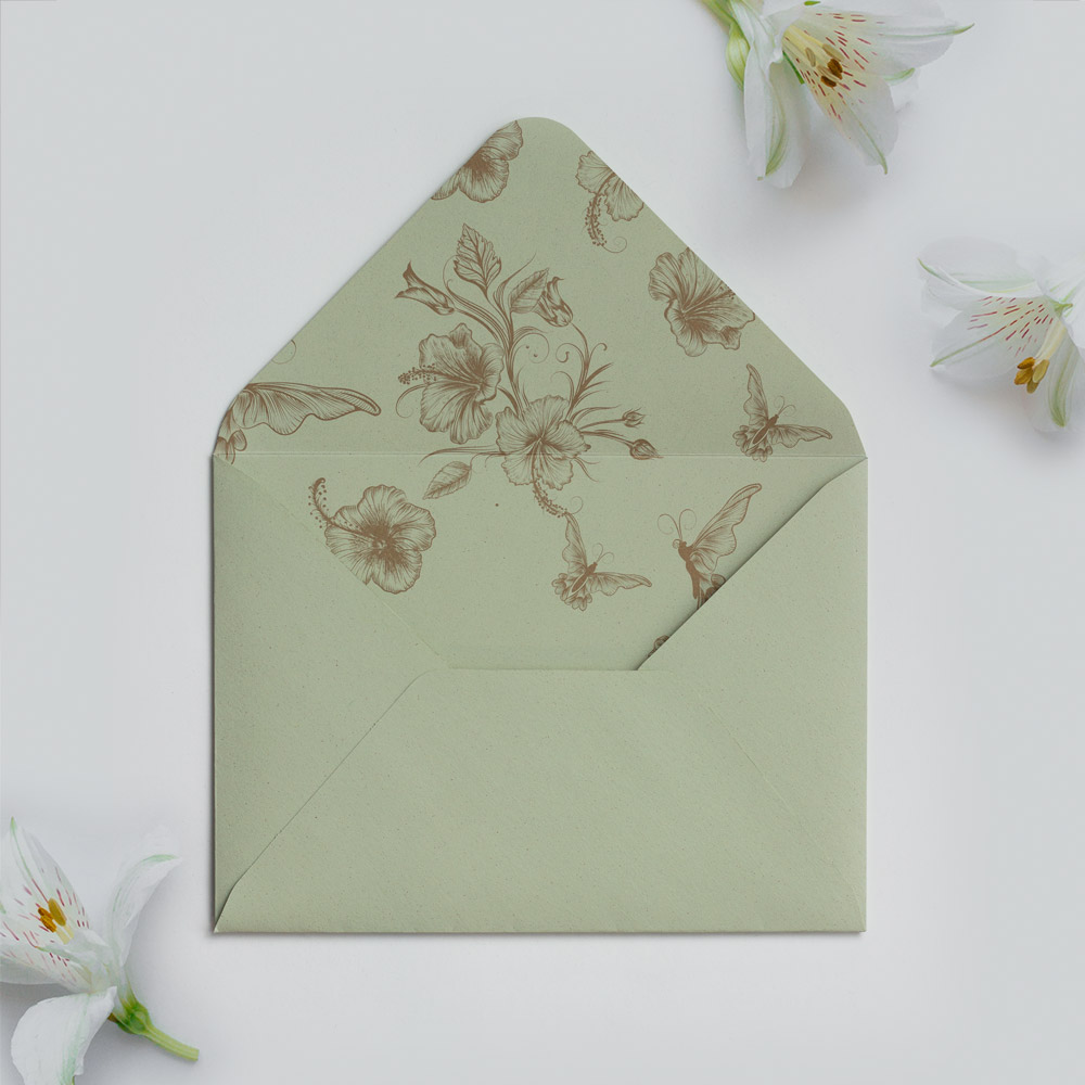 Плик с принт - Пролетна градина