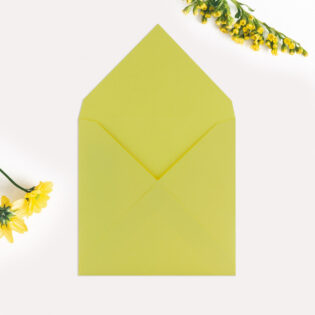 Квадратен плик за писмо IQ - лимонено жълто