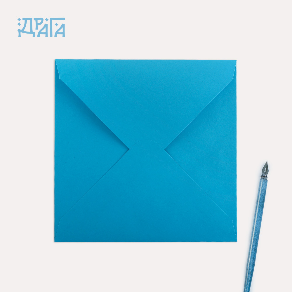 Цветен квадратен плик - син Azur 73 - Image 2