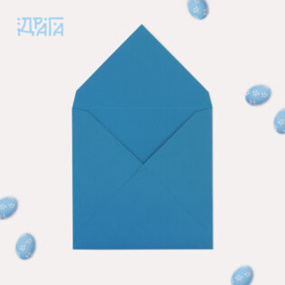 Цветен квадратен плик - син Cobalt 74