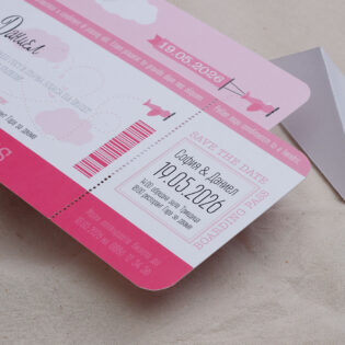 Сватбена покана Wedding Pass Pink